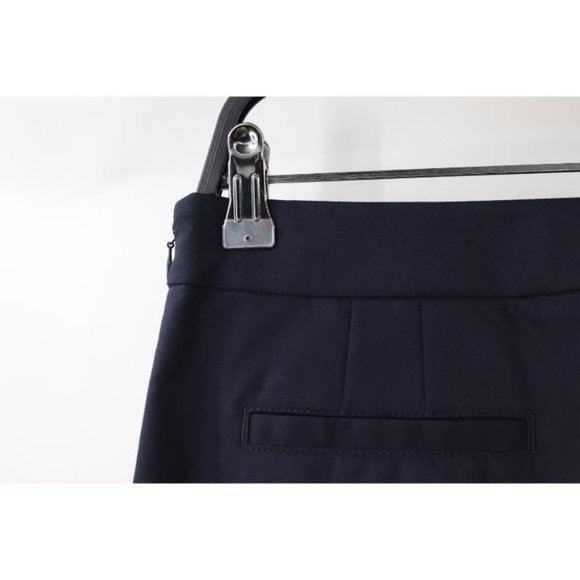 Tory burch pants women's 2 Caliie skinny ankle cotton blend blue gold logo - Picture 8 of 14